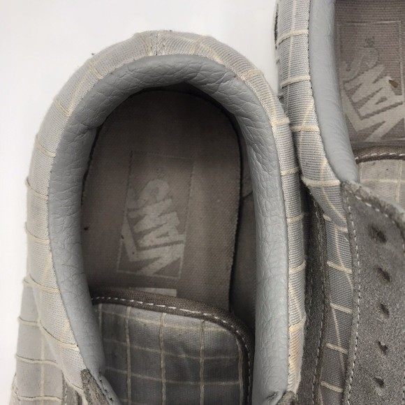 Vans Gray Grid Suede Unisex Shoes Men’s  Size 8 Women’s Size 9.5 - Picture 9 of 16